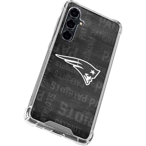NFL New England Patriots Black & White Galaxy S23 FE Clear Case