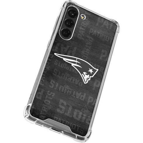 NFL New England Patriots Black & White Galaxy S23 Plus Clear Case