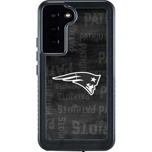 NFL New England Patriots Black & White Galaxy S23 Plus Waterproof Case