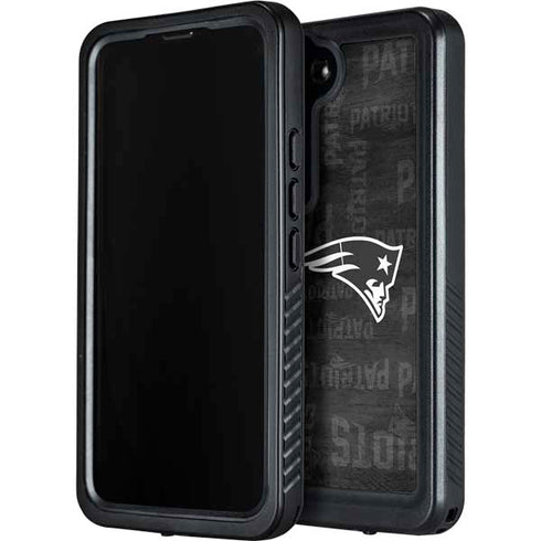 NFL New England Patriots Black & White Galaxy S23 Plus Waterproof Case