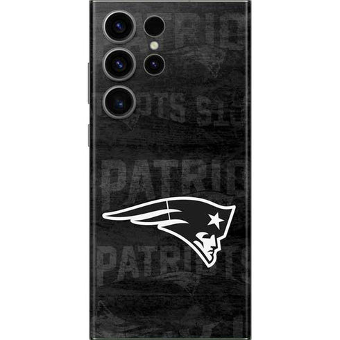 NFL New England Patriots Black & White Galaxy S23 Ultra Skin