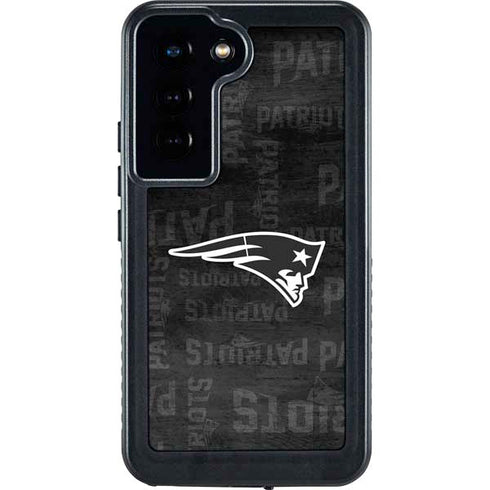NFL New England Patriots Black & White Galaxy S23 Waterproof Case