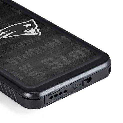 NFL New England Patriots Black & White Galaxy S23 Waterproof Case