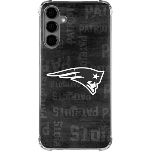 NFL New England Patriots Black & White Galaxy S24 Plus Clear Case