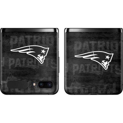 NFL New England Patriots Black & White Galaxy Z Flip Skin