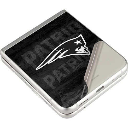 NFL New England Patriots Black & White Galaxy Z Flip3 5G Skin