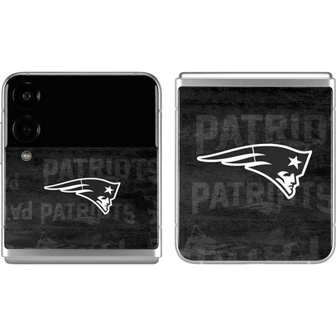 NFL New England Patriots Black & White Galaxy Z Flip4 5G Skin