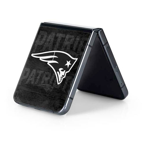 NFL New England Patriots Black & White Galaxy Z Flip5 5G Skin