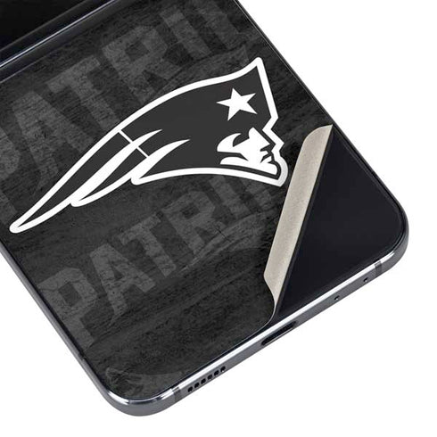 NFL New England Patriots Black & White Galaxy Z Flip5 5G Skin