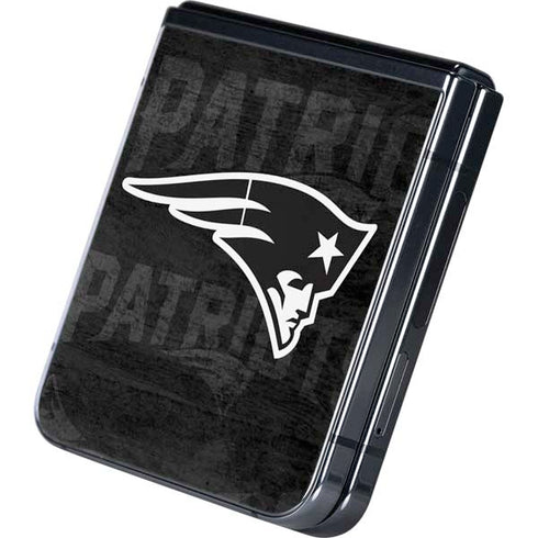 NFL New England Patriots Black & White Galaxy Z Flip5 5G Skin
