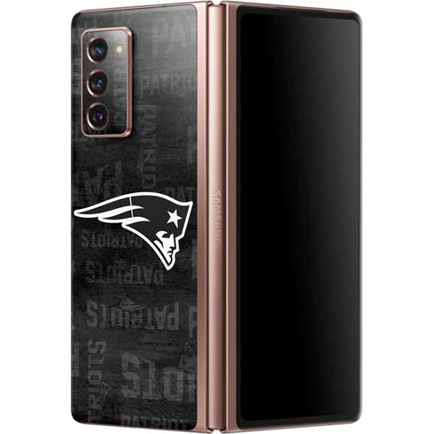NFL New England Patriots Black & White Galaxy Z Fold2 5G Skin