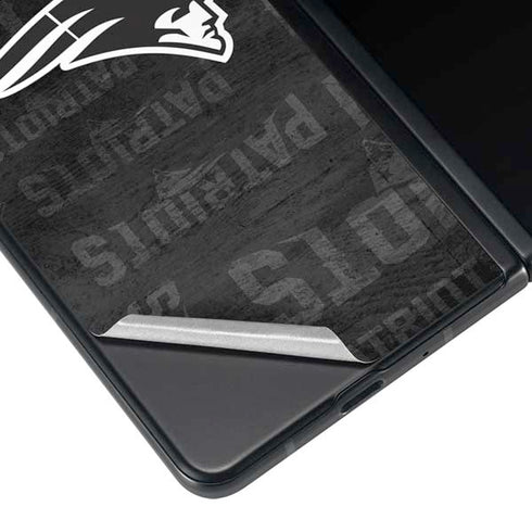 NFL New England Patriots Black & White Galaxy Z Fold4 5G Skin