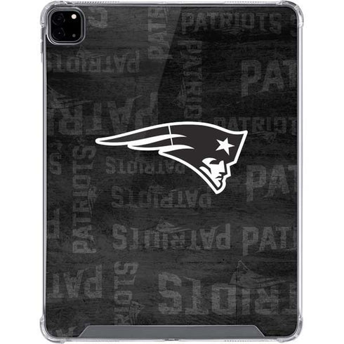 NFL New England Patriots Black & White iPad Pro 12.9in (2020) Clear Case