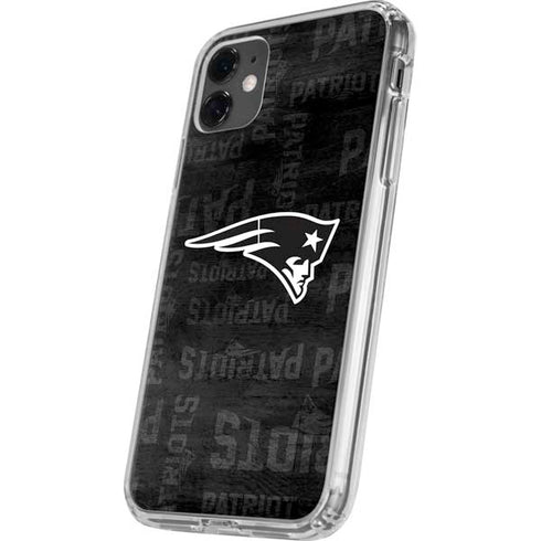 NFL New England Patriots Black & White iPhone 11 Clear Case