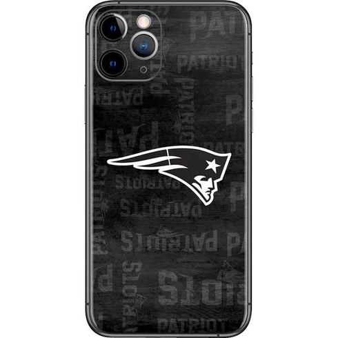 NFL New England Patriots Black & White iPhone 11 Pro Skin