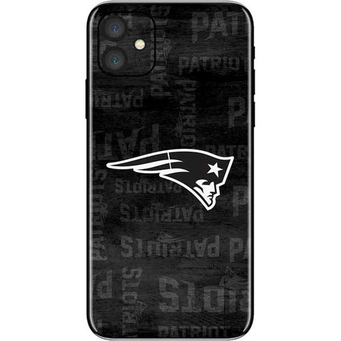 NFL New England Patriots Black & White iPhone 11 Skin
