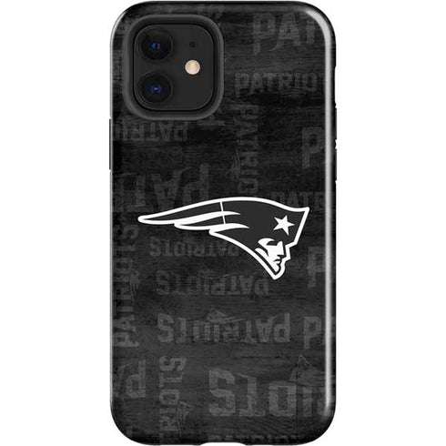 NFL New England Patriots Black & White iPhone 12 Impact Case