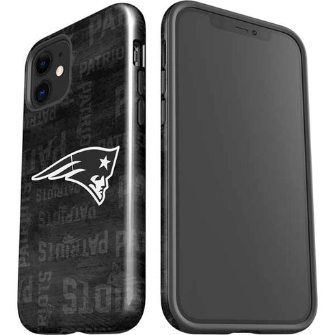 NFL New England Patriots Black & White iPhone 12 Impact Case