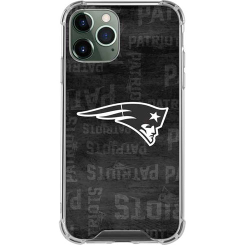 NFL New England Patriots Black & White iPhone 12 Pro Max Clear Case