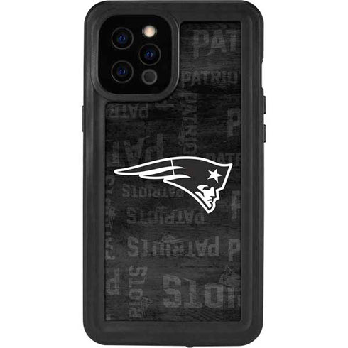 NFL New England Patriots Black & White iPhone 12 Pro Max Waterproof Case
