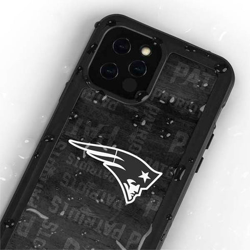 NFL New England Patriots Black & White iPhone 12 Pro Max Waterproof Case