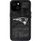 NFL New England Patriots Black & White iPhone 13 Mini Waterproof Case
