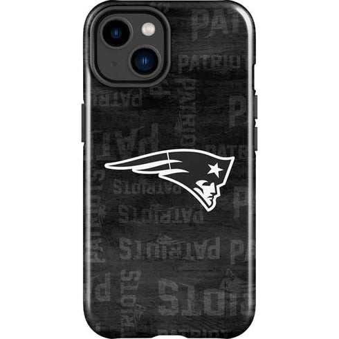 NFL New England Patriots Black & White iPhone 14 Plus Impact Case