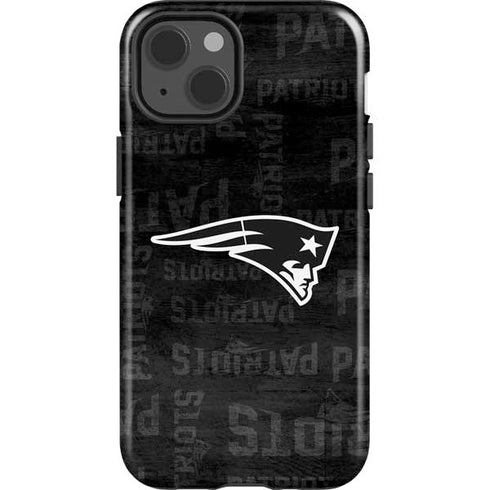 NFL New England Patriots Black & White iPhone 15 Impact Case