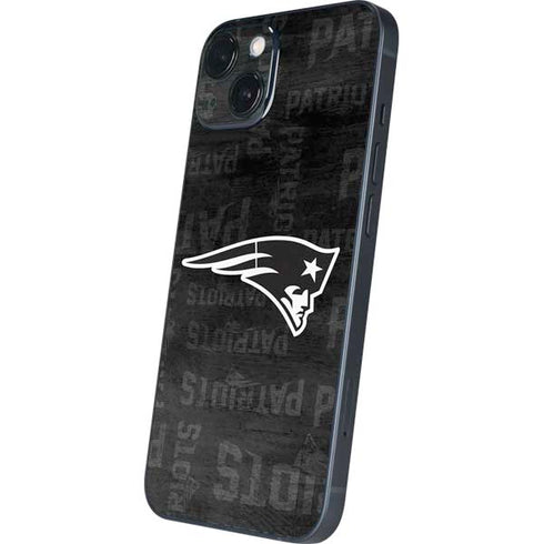 NFL New England Patriots Black & White iPhone 14 Plus Skin