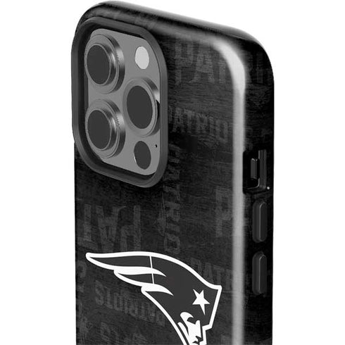NFL New England Patriots Black & White iPhone 15 Pro Impact Case