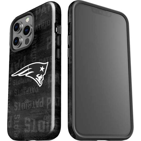 NFL New England Patriots Black & White iPhone 15 Pro Impact Case