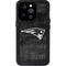 NFL New England Patriots Black & White iPhone 14 Pro Waterproof Case