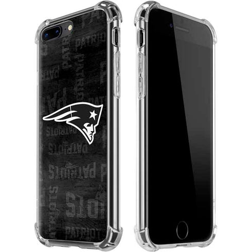 NFL New England Patriots Black & White iPhone 7/8 Plus Clear Case