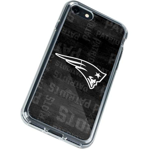 NFL New England Patriots Black & White iPhone SE (2nd & 3rd Gen) Clear Case
