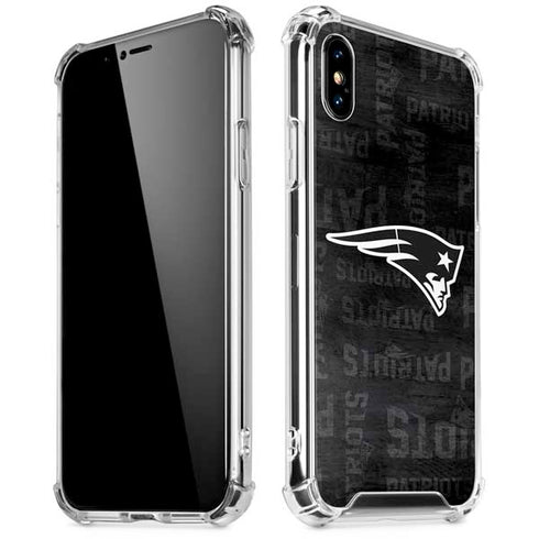 NFL New England Patriots Black & White iPhone X/XS Clear Case