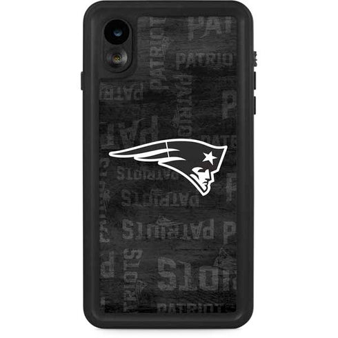 NFL New England Patriots Black & White iPhone XR Waterproof Case
