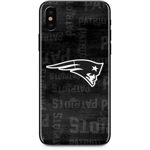 NFL New England Patriots Black & White iPhone XS Max Skin