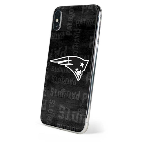 NFL New England Patriots Black & White iPhone XS Skin