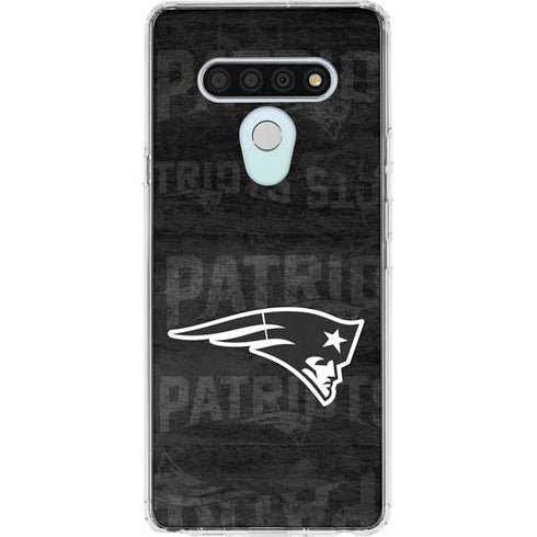 NFL New England Patriots Black & White LG Stylo 6 Clear Case