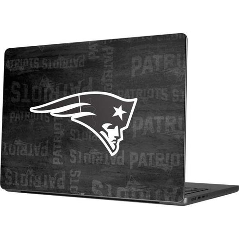 NFL New England Patriots Black & White MacBook Pro 14in (2021-24) Skin