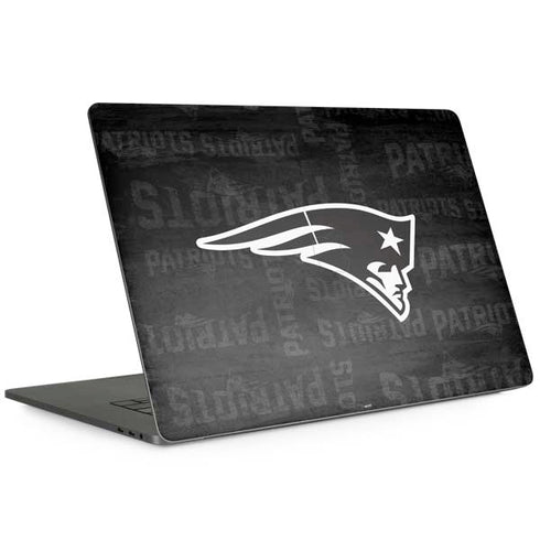 NFL New England Patriots Black & White Apple MacBook Pro 15-inch Skin