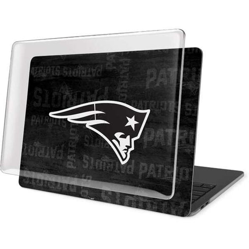 NFL New England Patriots Black & White MacBook Pro 16in (2019-20) Case plus Skin