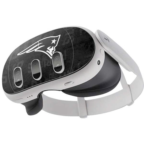 NFL New England Patriots Black & White Meta Quest 3 Skin