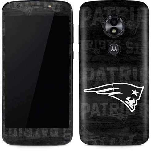 NFL New England Patriots Black & White Moto E5 Play Skin
