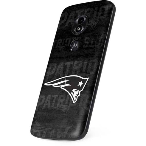 NFL New England Patriots Black & White Moto E5 Play Skin