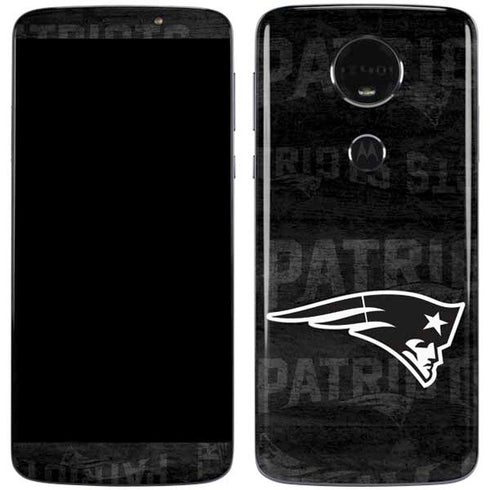 NFL New England Patriots Black & White Moto E5 Plus Skin