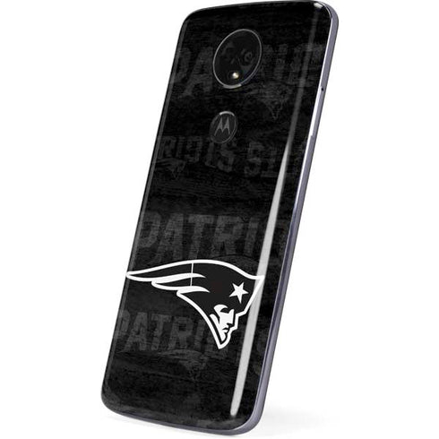 NFL New England Patriots Black & White Moto E5 Plus Skin