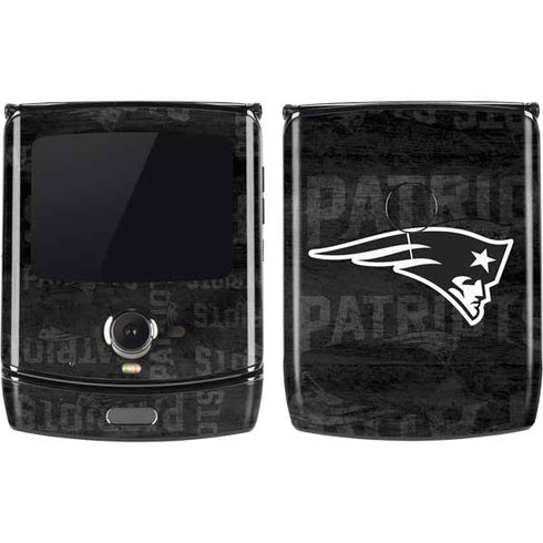 NFL New England Patriots Black & White Motorola RAZR Skin
