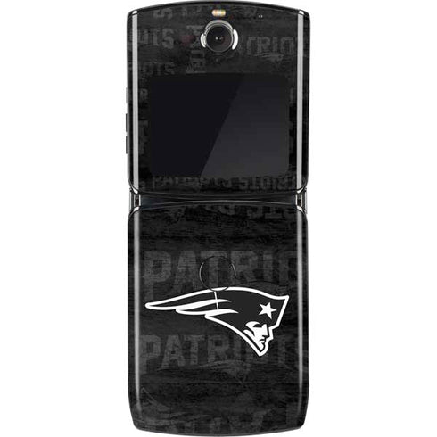 NFL New England Patriots Black & White Motorola RAZR Skin