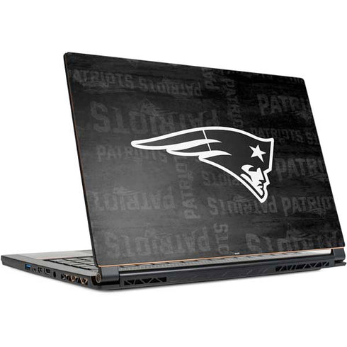 NFL New England Patriots Black & White MSI GS65 Stealth Laptop Skin